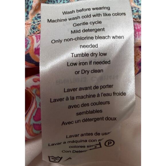 Motherhood Maternity Women Dress Small Shift Ruffle Pink Short Sleeve Scoop New - Picture 10 of 10